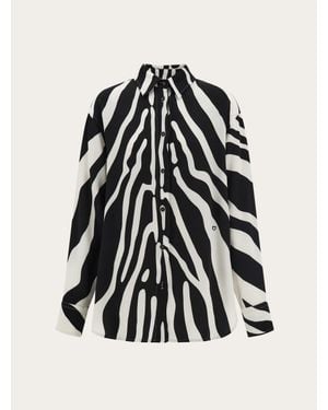 Ferragamo Animal Print Shirt - Black