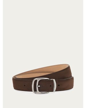 Ferragamo Herren Verstellbarer Gürtel - Braun