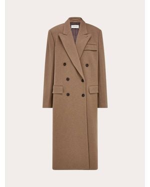 Ferragamo Oversize Coat - Natural