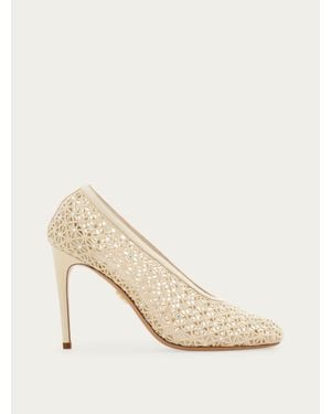 Ferragamo Macramé Pump - Natural