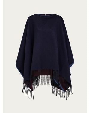Ferragamo Cashmere Cape - Blue