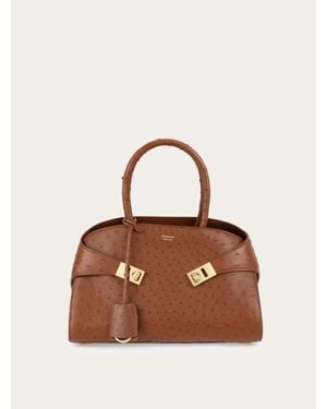 Ferragamo Hug Handbag (M) - Brown