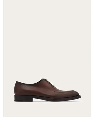 Ferragamo Oxford Shoe With Stitching Detail .5 - Brown