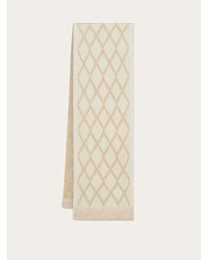 Ferragamo Wool-And-Alpaca-Blend Scarf - White
