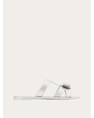 Ferragamo New Vara Plate Strappy Slide .5 - Natural