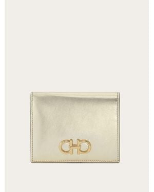 Ferragamo Gancini Compact Wallet - Natural