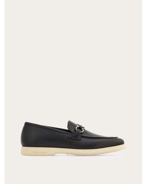 Ferragamo Uomo Mocassino Informale Ornamento Gancini Taglia - Bianco