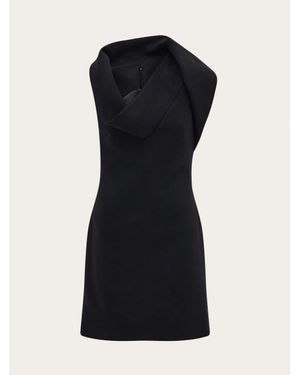 Ferragamo Short Asymmetric Dress - Black