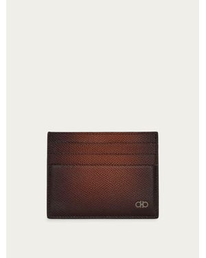 Ferragamo Gancini Credit Card Holder - Brown
