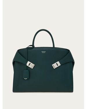 Ferragamo Uomo Borsa Da Lavoro Hug - Verde