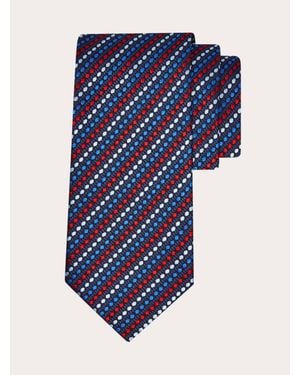 Ferragamo Dots Jacquard Tie - Blue