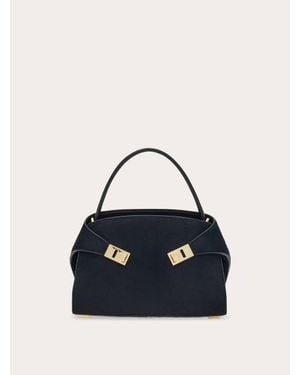 Ferragamo Hug Soft Bicolor Handbag (Xs) - Blue