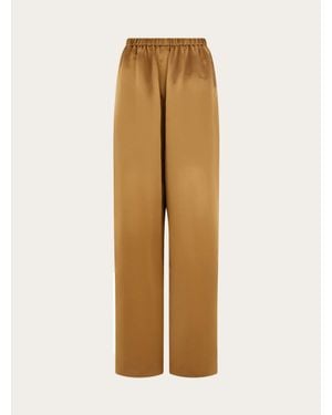 Ferragamo Satin Trouser - Natural