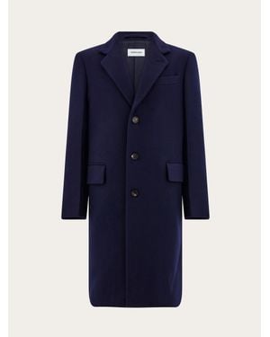 Ferragamo Single Breasted Coat - Blue