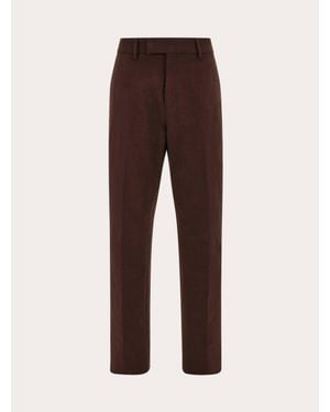 Ferragamo Cotton Blend Chinos - Brown