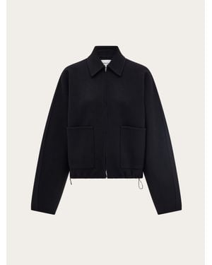 Ferragamo Cropped Bomber - Blue