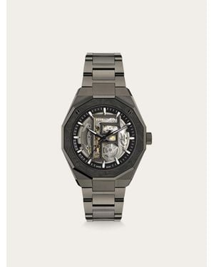 Ferragamo Herren Edge Skeleton Uhr - Schwarz