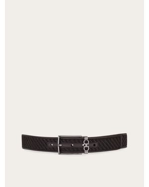 Ferragamo Reversible And Adjustable Gancini Belt - White