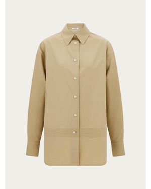 Ferragamo Donna Camicia Over - Neutro