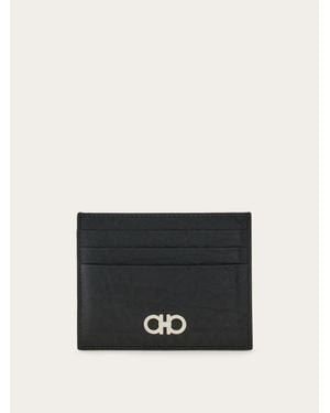 Ferragamo Gancini Credit Card Holder - Black