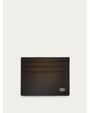 Ferragamo Hommes Porte-Cartes De Crédit Micro Gancini Vert