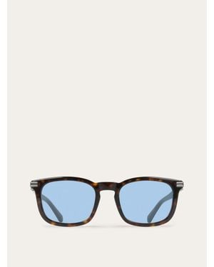 Ferragamo Rectangular Frame Sunglasses - Blue