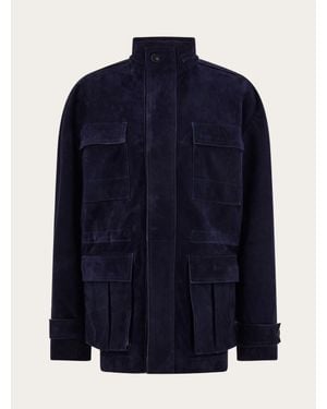 Ferragamo Suede Blouson - Blue
