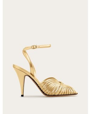 Ferragamo Sandal With Gancini Element - Natural