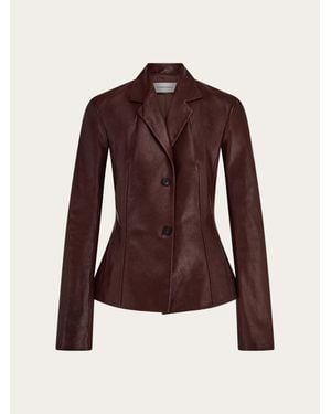 Ferragamo Leather Jacket - Brown