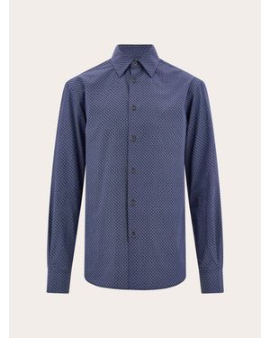 Ferragamo Monogram Shirt - Blue