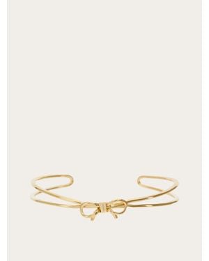 Ferragamo Bangle With Bow (S/M) - Natural