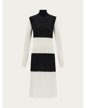 Ferragamo Colour Block Dress - White