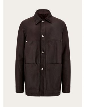 Ferragamo Sheepskin Leather Blouson - Black