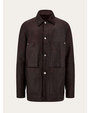 Ferragamo Sheepskin Leather Blouson - Black