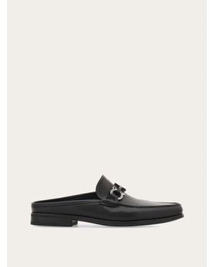Ferragamo Gancini Ornament Mules - White