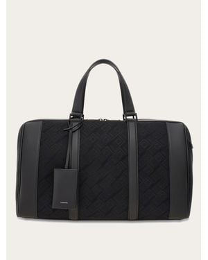 Ferragamo Herren -Monogram Duffle-Tasche - Schwarz