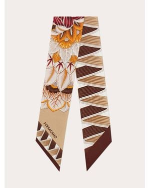 Ferragamo Donna Mini Bandeau Stampa Giada - Neutro