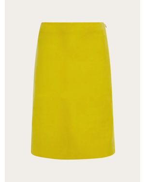 Ferragamo Mujer Falda Recta Amarillo