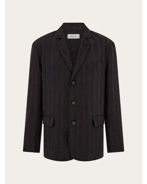 Ferragamo Single Breasted Blazer - Black