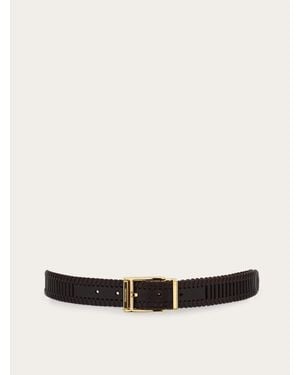 Ferragamo Adjustable Belt - White