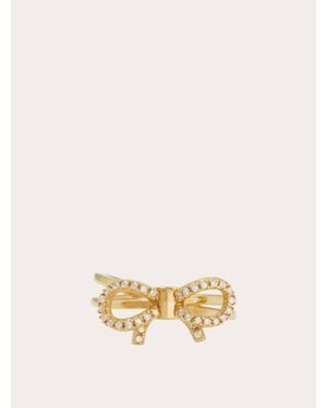 Ferragamo Vara Bow Ring (54Mm) - Natural