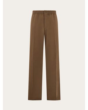 Ferragamo Light Wool Blend Jogger - Natural