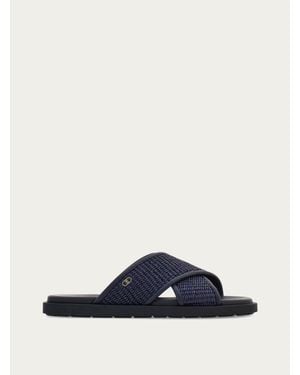Ferragamo Gancini Ornament Sandal .5 - Blue