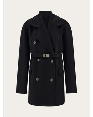 Ferragamo Double Cashmere Jacket - Black