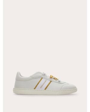 Ferragamo Sneaker With Mini Bow Detail - White