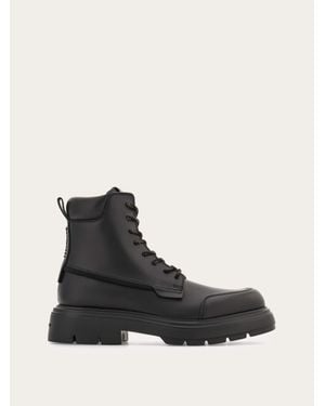 Ferragamo Uomo Anfibio Con Maxi Linguetta Taglia - Nero