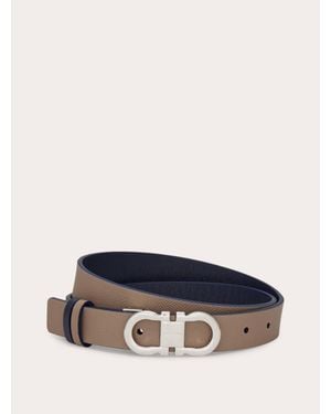 Ferragamo Gancini Reversible And Adjustable Belt - Blue