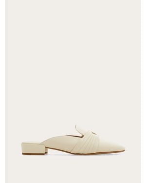 Ferragamo Gancini Ornament Mule - Natural