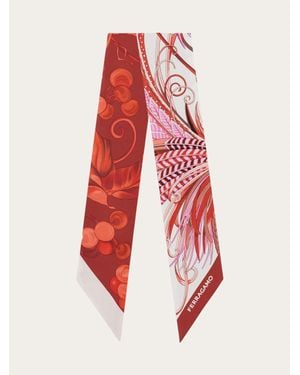 Ferragamo Donna Mini Bandeau Stampa Animali - Rosso
