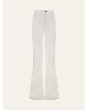 Ferragamo Five Pocket Trouser - White
